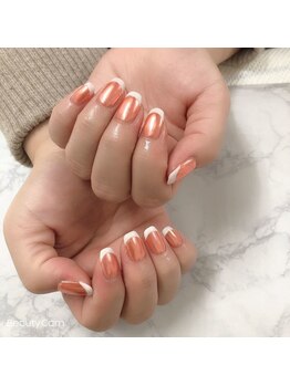 カスミネイル(Kasumi Nail)/ミラーフレンチ