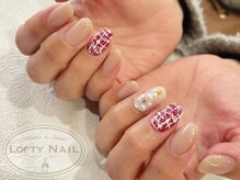 ロフティーネイル 駒川店(Lofty Nail)/ツイード×クリスマスツリー