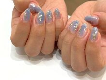 シ ベル 江坂店(Ci belle)/ニュアンスネイル/くすみブルー