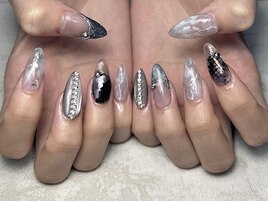 成人式前撮りネイル