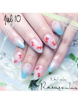 ラナンキュラス(Ranunculus)/SUMMER Nail