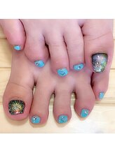 ループ フォーヘアー(Loop for hair)/花火フットネイル