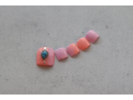 ターコイズ×ネオンカラー