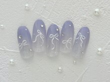 プティ アイビューティ 北浜店(peTiT eyebeauty)/リボン　ワンホンネイル　