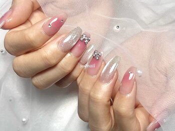 ソルネイル(sol nail)/真夏のチークネイル