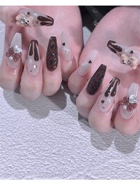 バレンタインネイル