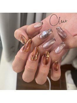 クリア(Clear)/べっ甲×マグネット