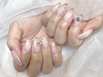 モカ 心斎橋(moca by Lee)/【Aina】キラキラピンクネイル