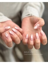 シームリーネイル(Seemly Nail)/オフィスネイル◆ゴールドライン