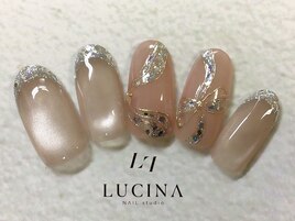 c-438 ガラスフレンチネイル