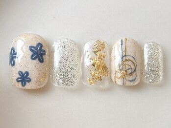 お花とキラキラ