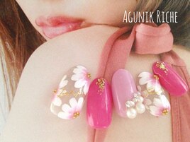 【花柄ネイル】