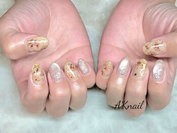 エーケーネイル(AKnail)/アンティークフラワーネイル