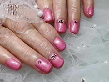 ラマーノミエ(LA MANO MIE)/ビビットピンクラメ