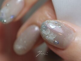 フラワーとシェルネイル
