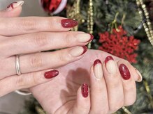 ブラソンネイル(Blossom nail)/クリスマスギフトリボンネイル