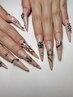 【gel-xチップ長さ出し】XXLロングアート　17,500円→16,500円