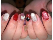 アミュリー ネイル アトリエ(Amury nail atelier)/マグネット ボルドー ちぐはぐ