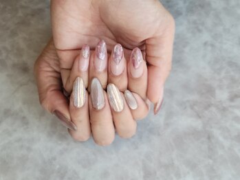 ネイルアンドリラクゼーション マーブル(MARBLE)/バカラネイル(持ち込み¥7700)