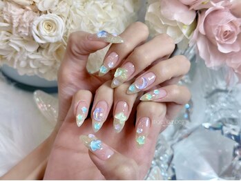 エンジェルガーデンネイル 池袋店(Angelgarden nail)/キラキラ透けネイル