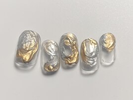 gold&silverぷっくりニュアンス