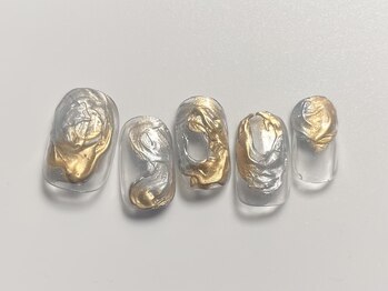 gold&silverぷっくりニュアンス