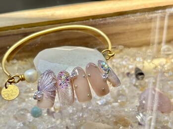 テテネイル(tete.nail)/夏を満喫.人魚の鱗.マグ.ラメ