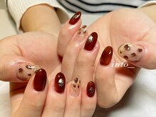 ネイルサロン イントゥ(into_)/ボルドー　秋ネイル　アニマル