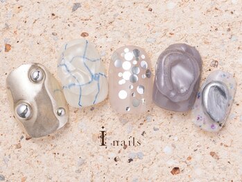アイネイルズ 町田店(I nails)/メタリックシルバー10480円