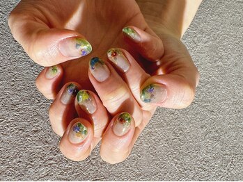 抽象画お花ニュアンス