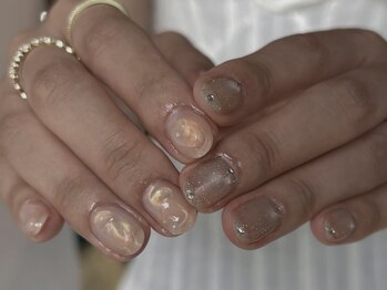 タロ(talo)/大阪/中津》淡色もやもやネイル