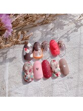 オーブ(AUBE)/バレンタインネイル