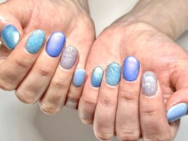 爽やかなブルー系ネイル★
