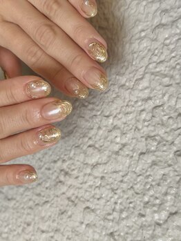 リリ ネイルアンドアイラッシュ(LiRi nail&eyelash)/もやもやミラーデザイン