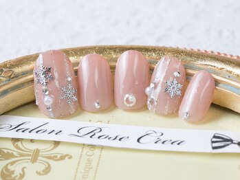 ローズクレア(Rose Crea)/雪の結晶ネイルデザイン