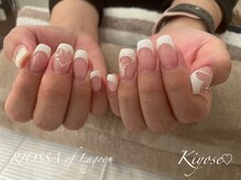 リオッサ オブ ラグーン(RIOSSA of Lagoon)/ワンホンネイル×白フレンチ