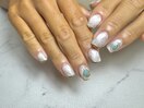 爽やかニュアンスネイル