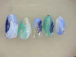 ブルーニュアンスネイル