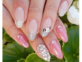 フレンチ+ホロ&2色+石