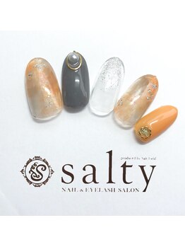 ネイルアンドアイラッシュサロン ソルティ 寺田町(salty)/ニュアンスネイル