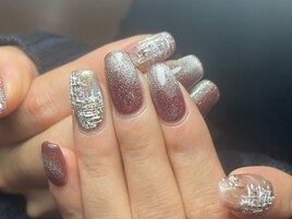 冬ツイードネイル♪