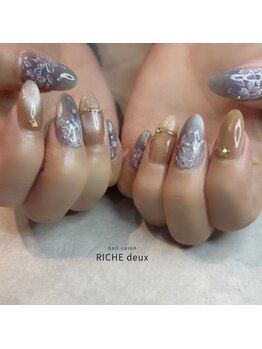 リッシュ ドゥ(RICHE deux)/夜桜ネイル