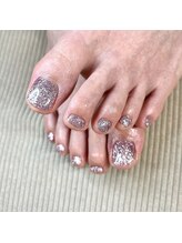 リファインネイル(refinenail)/ほんのりピンクフラッシュネイル