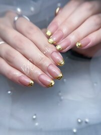 ガラスフレンチネイル