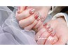【HAND】華やか指先♪ラメグラデーション(ベース付き)＋ストーン付 ¥6,300