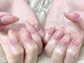 桃クリア　グリッター　ひまわり