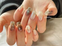 ネイルサロン イントゥ(into_)/ニュアンス　アート　シルバー