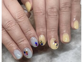 ネイル 彩 川越店/カラフルホログラムネイル