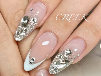 クリーク(CREEK)/白スカルプブライダルワンホン