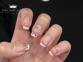 冬ネイル/クリスマス/ツイード